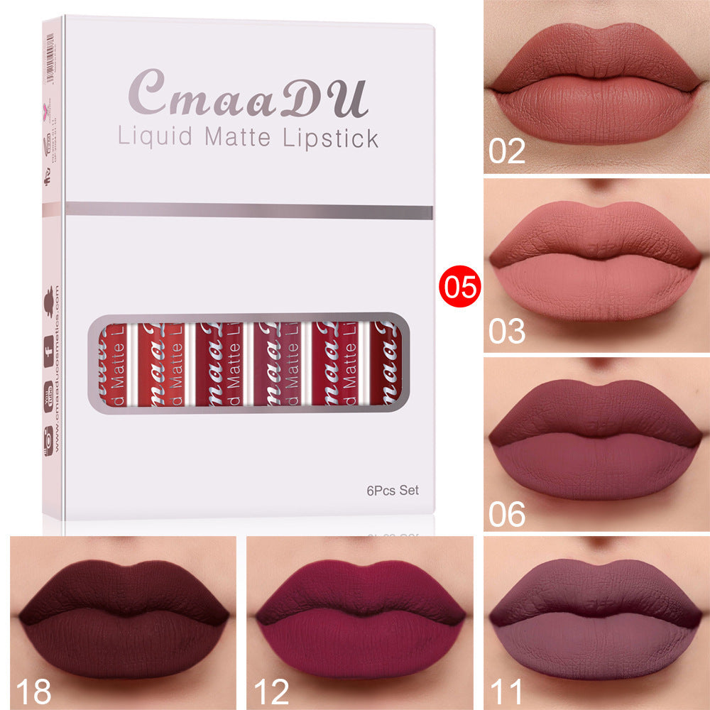 Kits de 6 piezas de Lipstick Matte