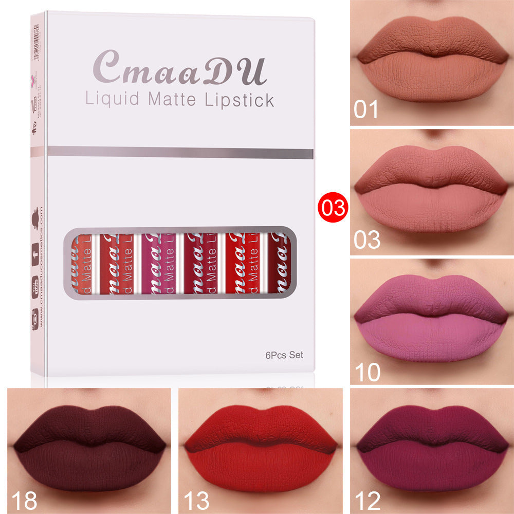 Kits de 6 piezas de Lipstick Matte