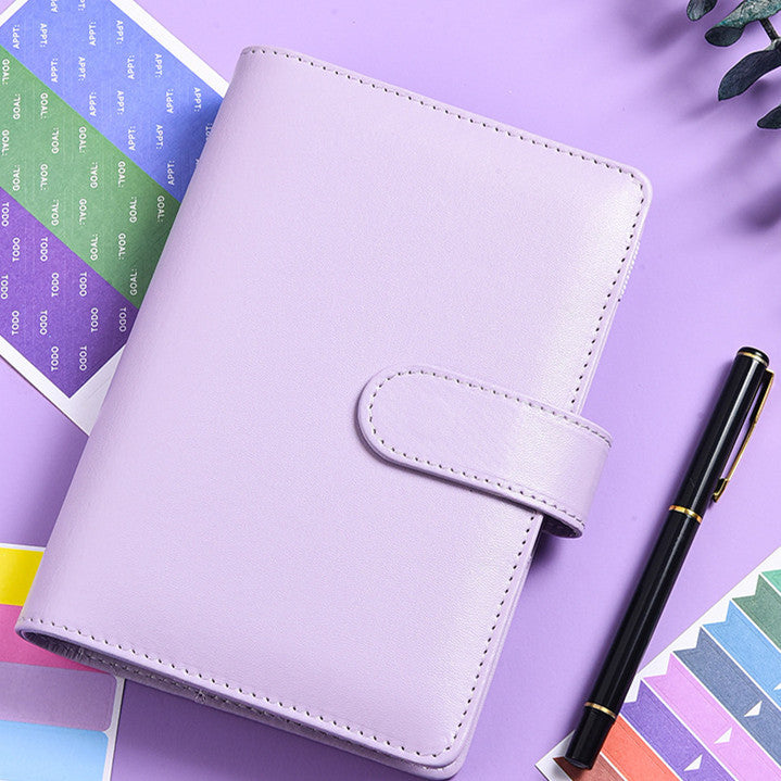 Cuaderno organizador de cuentas con estuche de vinipiel