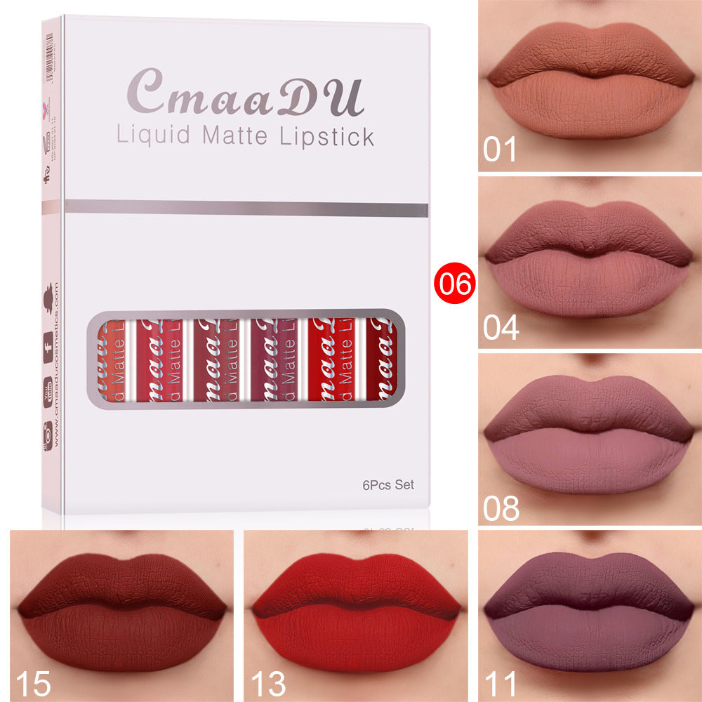 Kits de 6 piezas de Lipstick Matte